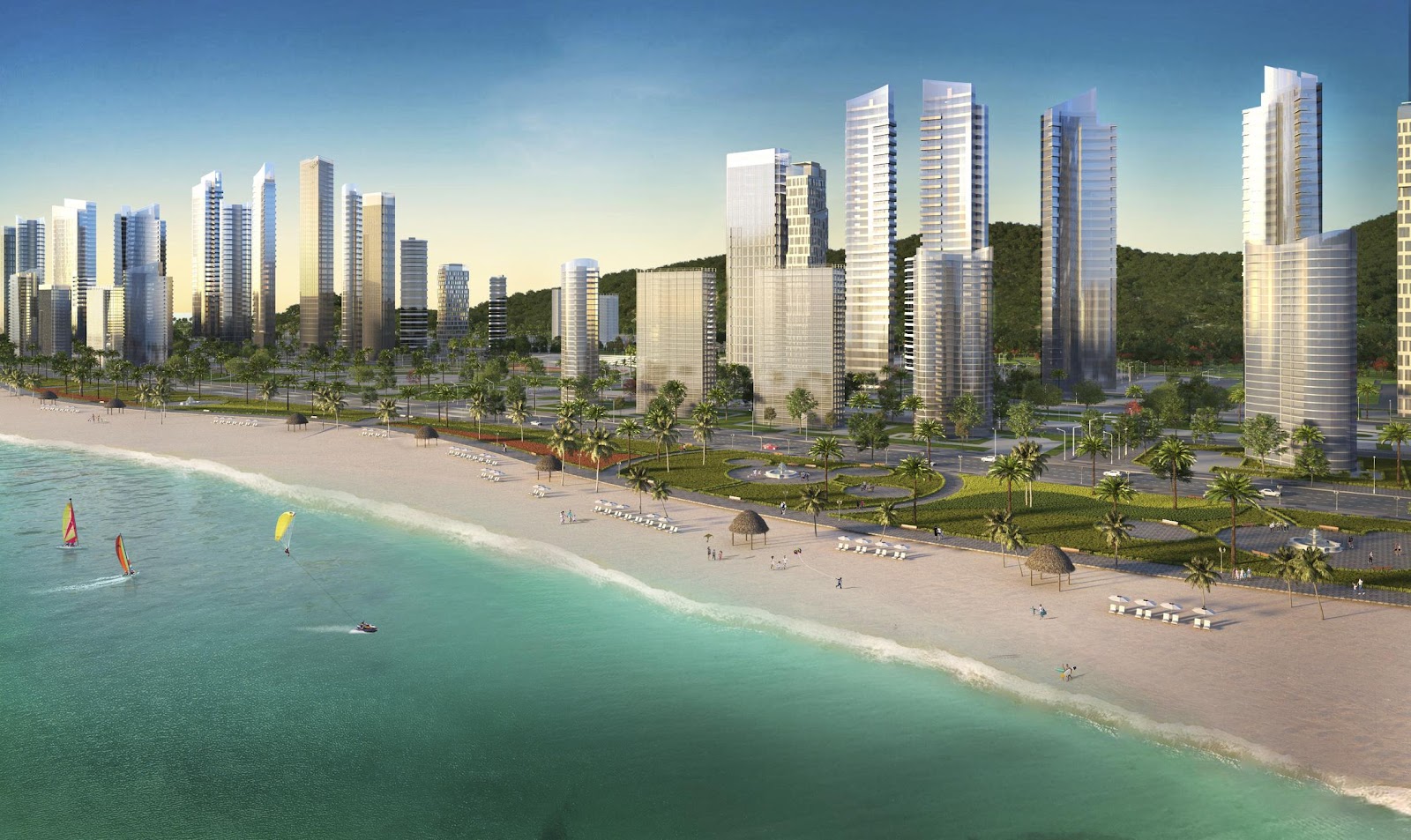 Một góc phối cảnh Sun Elite City, quần thể đô thị nghỉ dưỡng đẳng cấp bên vịnh di sản Hạ Long.