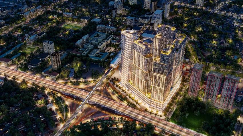 Sun Feliza Suites tọa lạc tại vị trí đắc địa trung tâm Cầu Giấy, Hà Nội