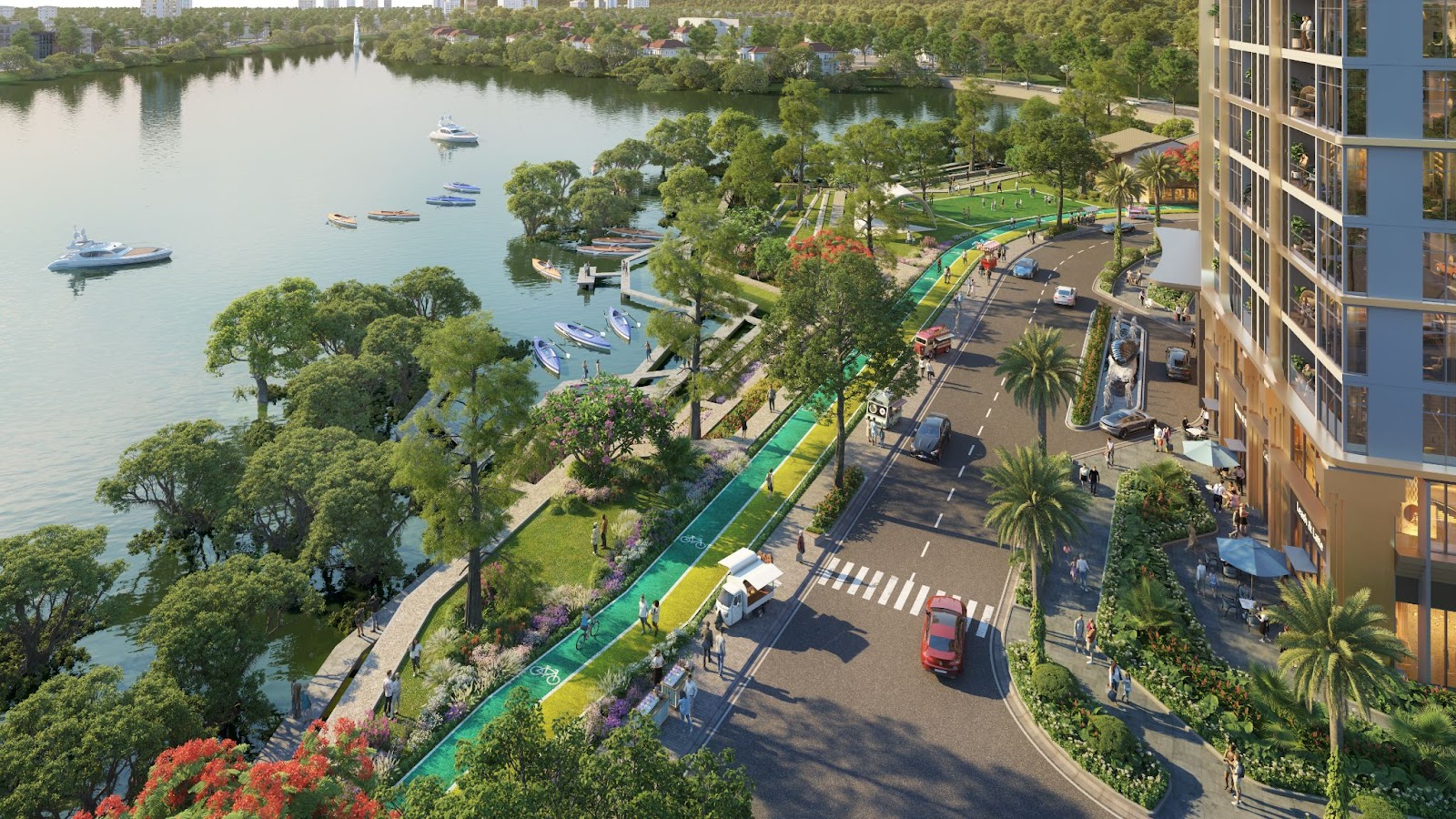  Bến du thuyền đẳng cấp dưới chân tòa tháp The Charm 