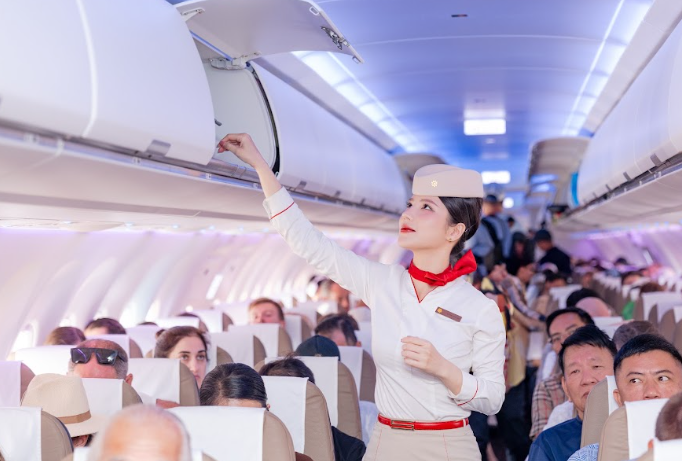  Tiếp viên trên chuyến bay Sun PhuQuoc Airways