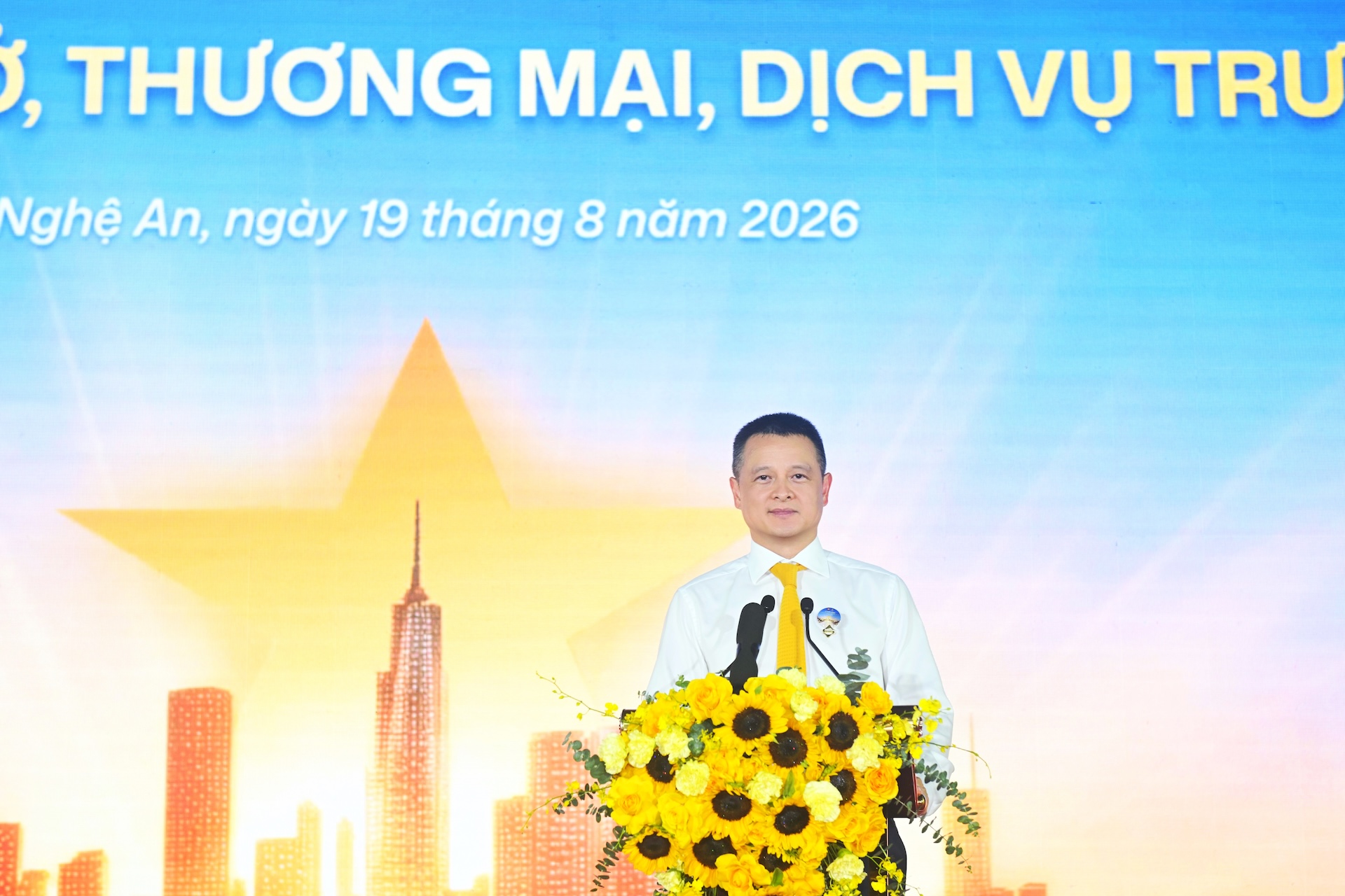 Ông Đặng Minh Trường, Chủ tịch HĐQT Tập đoàn Sun Group phát biểu.